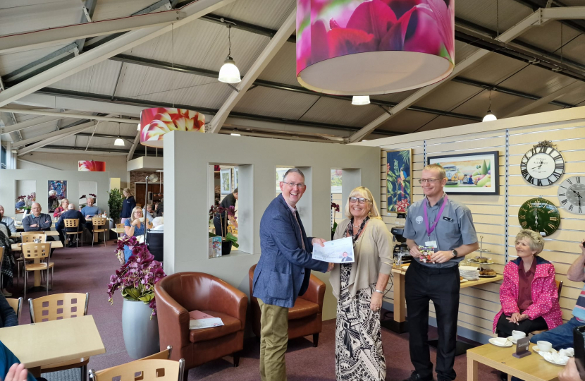 Certificate awarded to Joan Hughes for Small Garden Winner